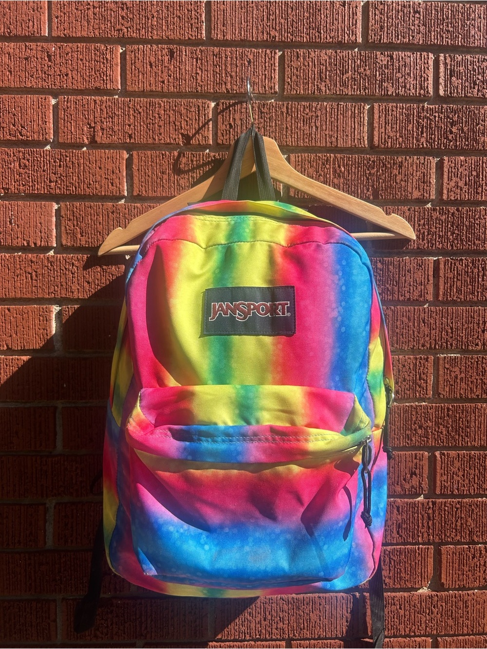 JanSport Rainbow Tie Dye Backpack Multicolor School Travel Bag